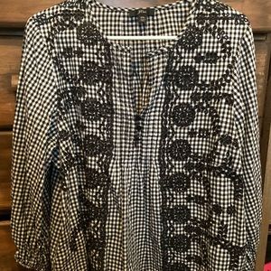 J. crew Waffle Blouse